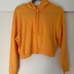 H&M orange / gold Women's cropped Hoodie